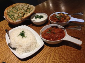 Chicken Karahi, Masala Fish and condiments 