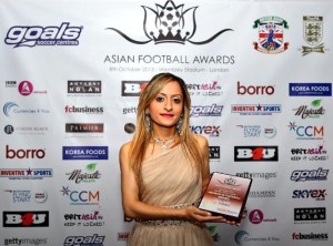 Manisha Tailor at the Asian Football Awards