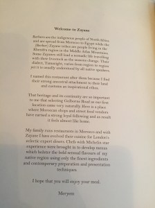 Zayane Restaurant London