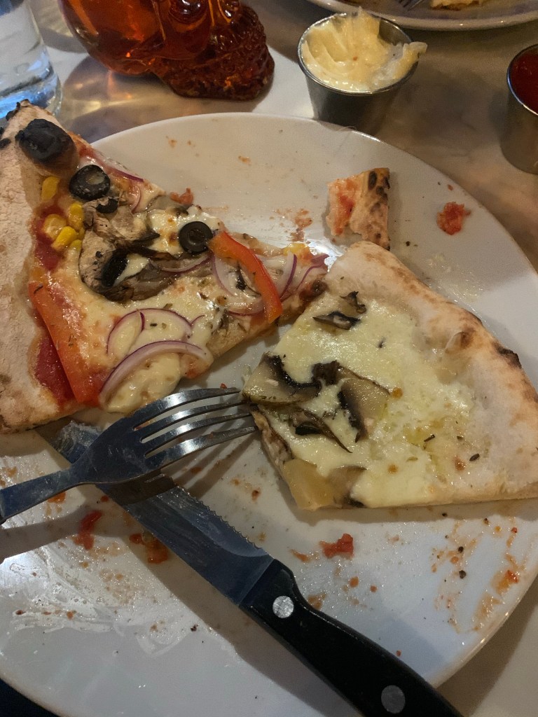 Mixed veg and truffle & mushroom pizza moto pizza